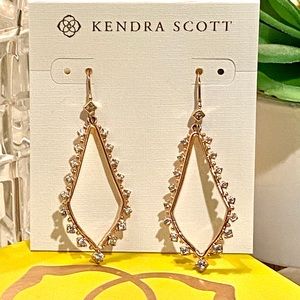 Kendra Scott Rosegold & Rhinestone Earrings